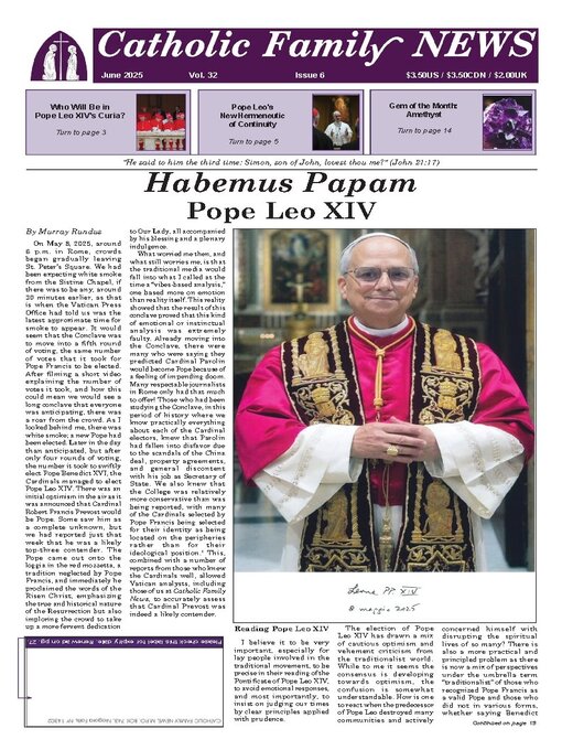 Title details for Catholic Family News by Catholic Family News - Available